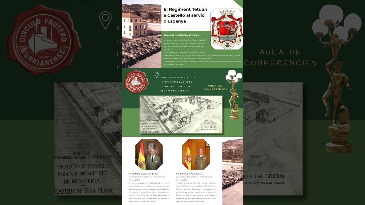 EL REGIMENT TETUAN A CASTELLÓ AL SERVICI D'ESPANYA