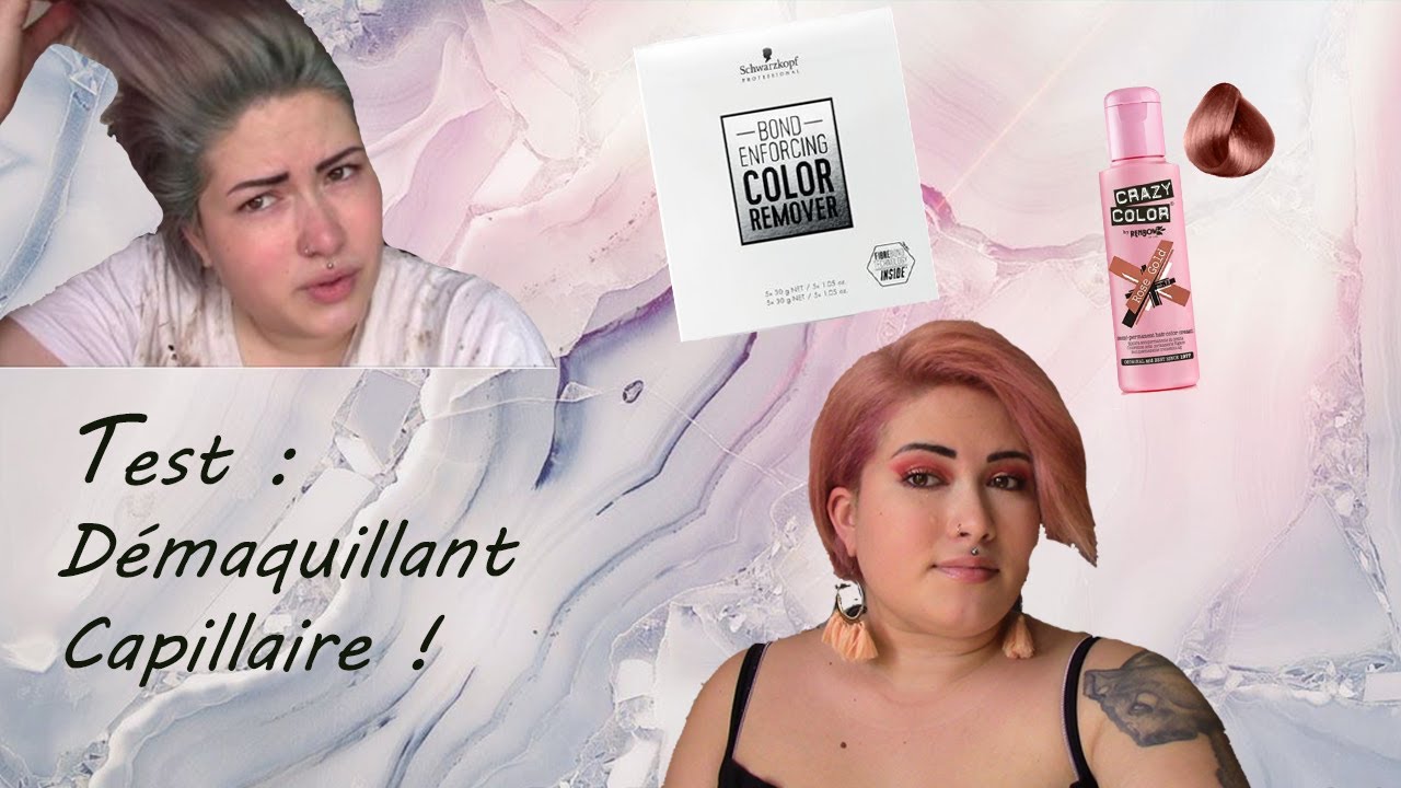 CRASH TEST || Démaquillant capillaire Bond Enforcing de Schwazkopf +  Crazy Color Rose Gold