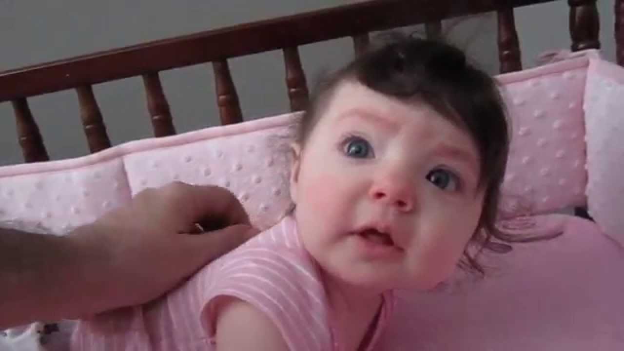 Everly Thomas waking up at 6 months old. Feb 6th, 2015