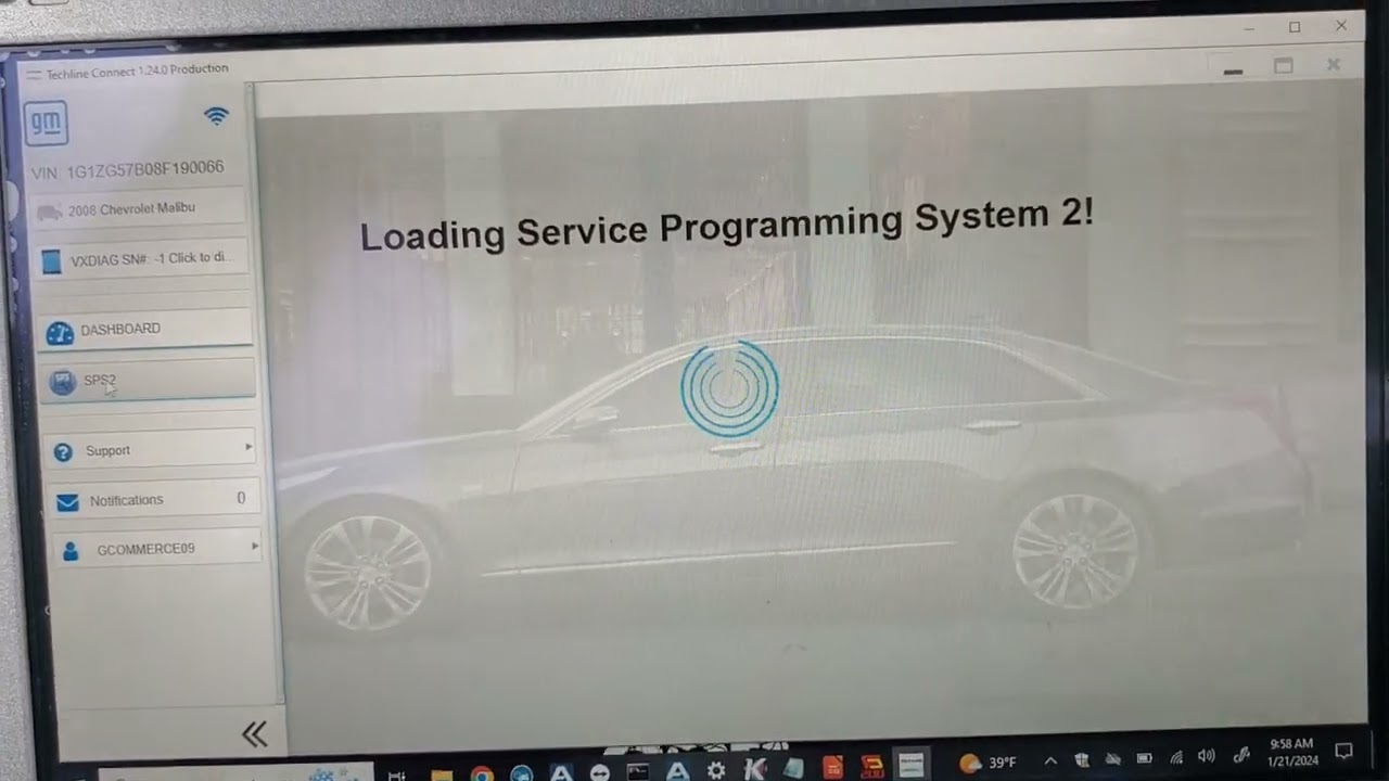 Chevy Malibu programming USED ACDelco E37 ECM PCM with GM SPS2 techline connect VCX NANO