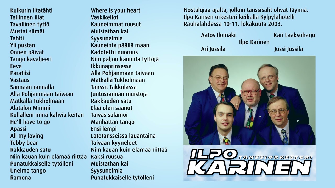 Tanssiorkesteri Ilpo Karinen Rauhalahden keikka osa 1