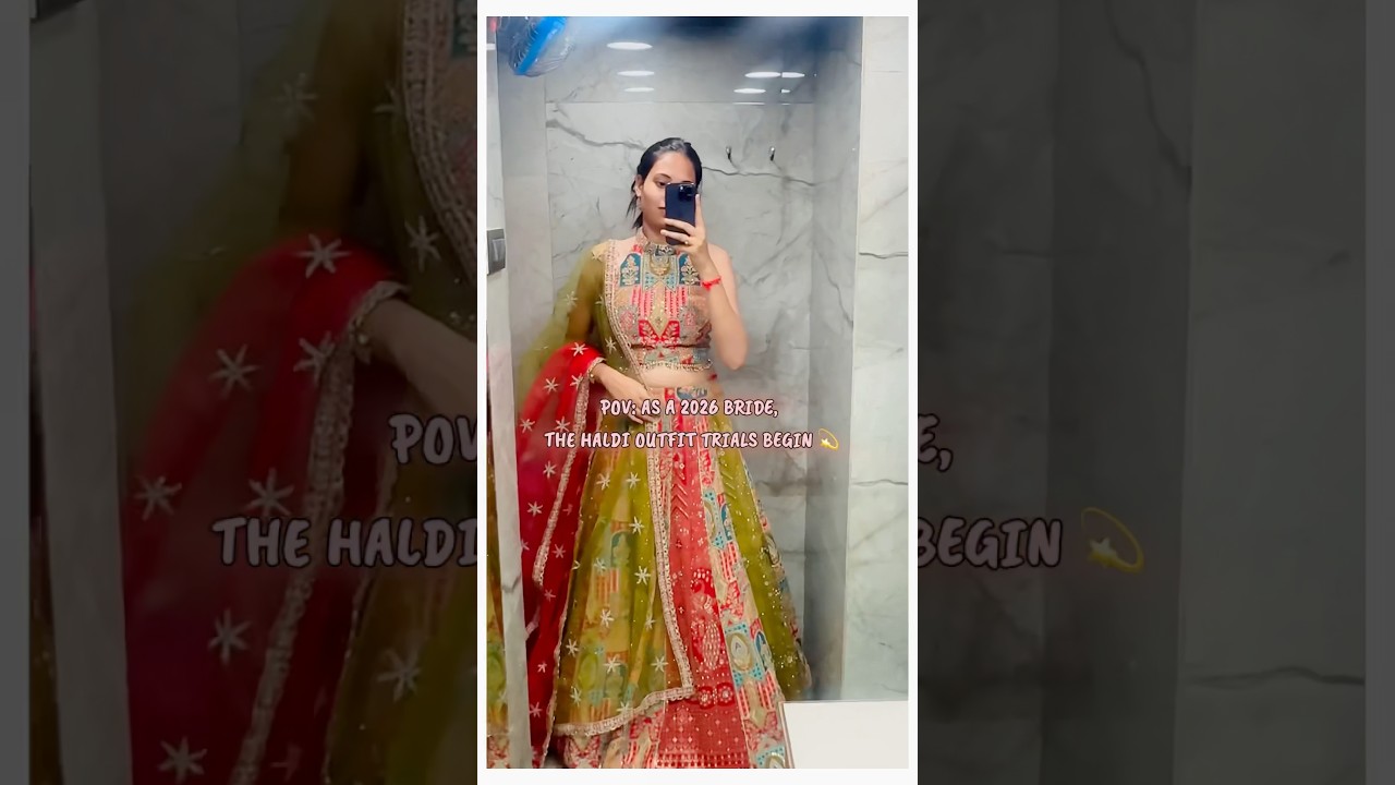 2026 bride haldi outfit try-on #wedding #haul #trending