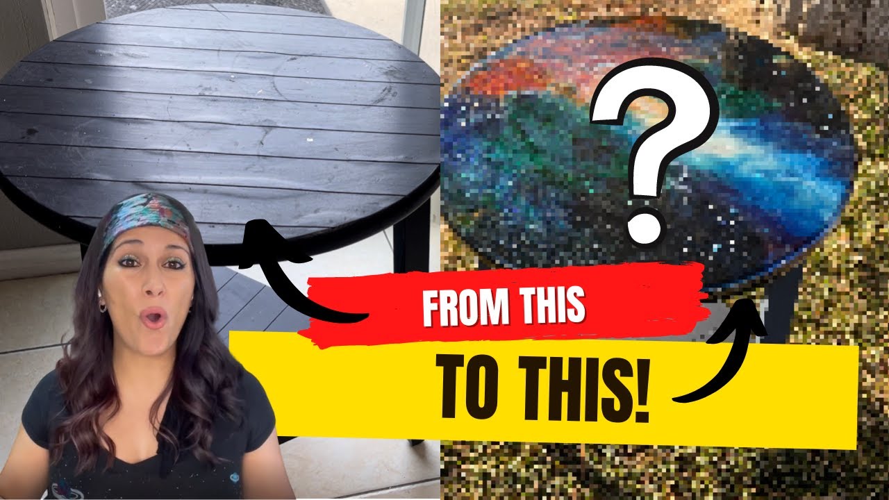 98. How to do a Galaxy Acrylic Pour Table | Pouring on Table Top | Colourarte Pigments & Prizm Pours