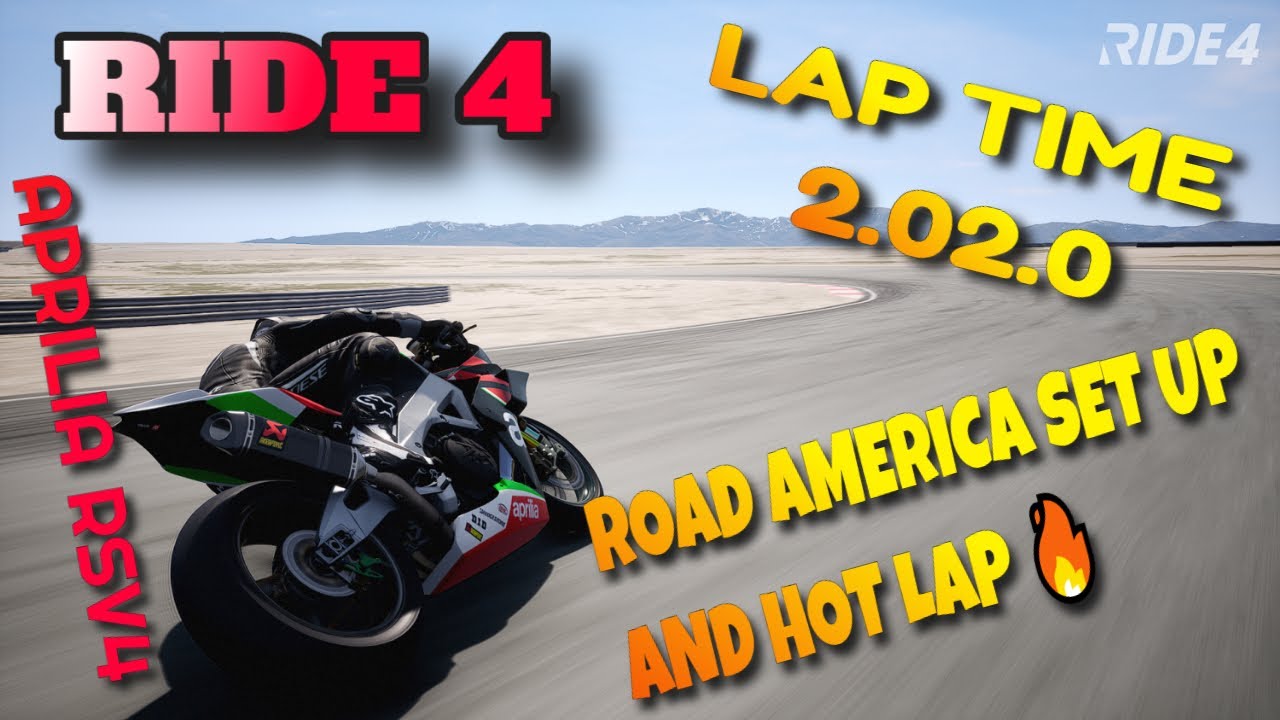 RIDE 4 Official Road America🏍 Set up and🔥 Hot Lap | #ApriliaRSV4 #RIDE4SETUP