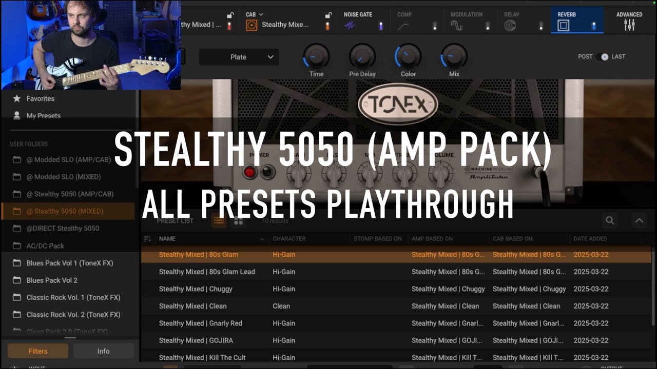 ToneX STEALTHY 5050 AMP PACK ||| All Presets Playthrough