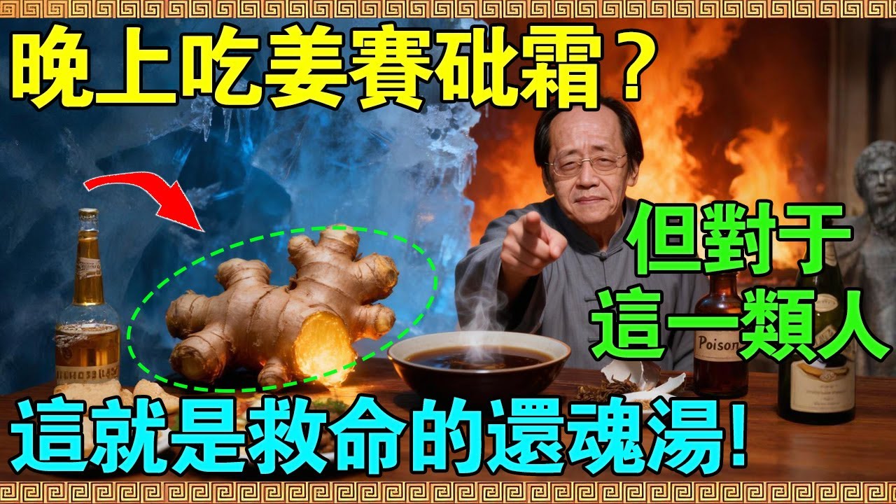“晚上吃薑賽砒霜”？大錯特錯！倪海廈：對於這一類人，這是救命的“還魂湯”！聽懂了能多活十年！#倪海廈 #倪師 #倪海廈中醫 #國學智慧 #易經 #經方 #黃帝內經 #傷寒論 #生薑 #晚上吃薑