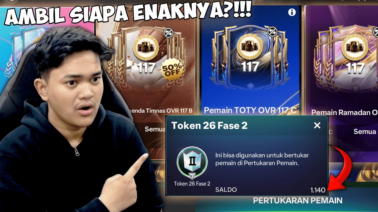 TOKEN 26 FASE 2 ADA 1140! ENAK NYA TUKER SIAPA YA??! LANGSUNG EVOIN EMAS & TEST GP!- EA FC MOBILE 26