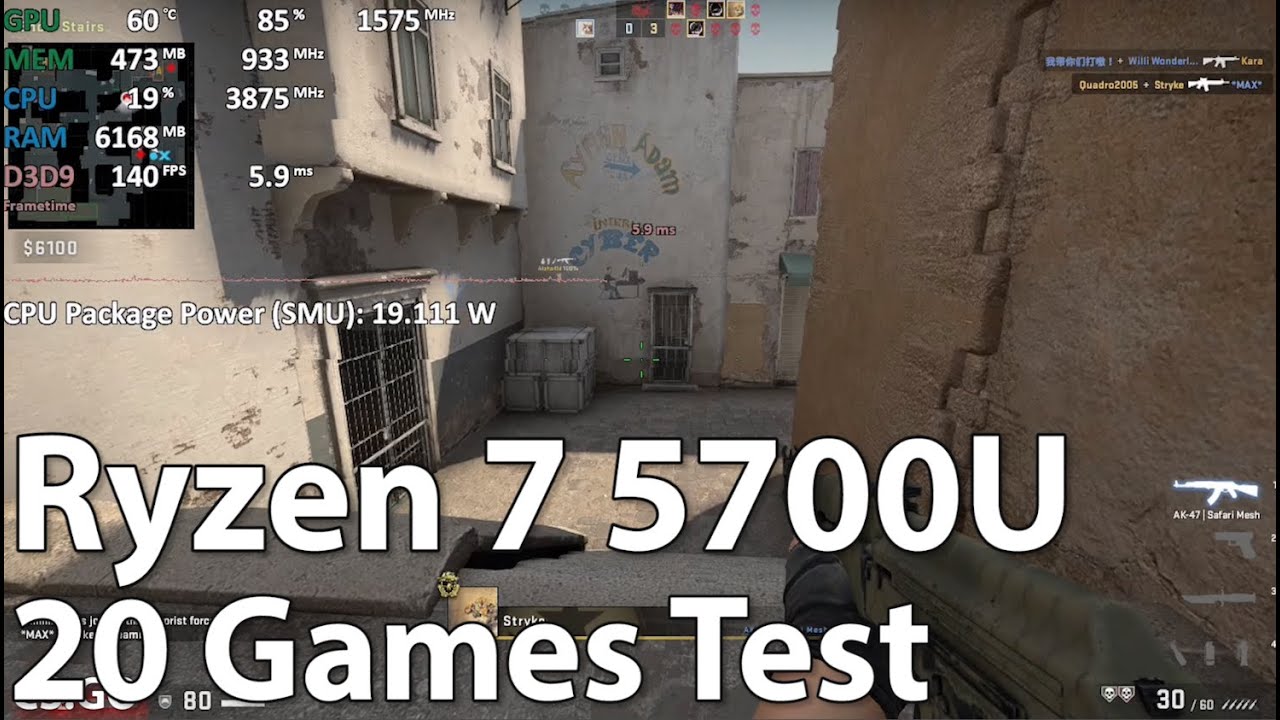 Gaming on AMD Ryzen 7 5700U in 20 Games (ZenBook 13 UM325 OLED 2021 Review Part 2)
