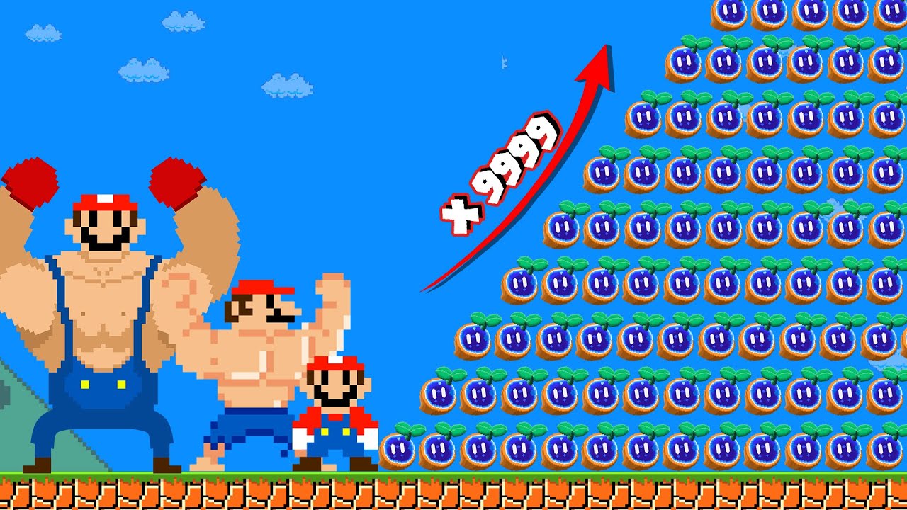 Mario Growing Up Strongest Muslce Ever with 9999 Wonder Seeds ( Part 2 )