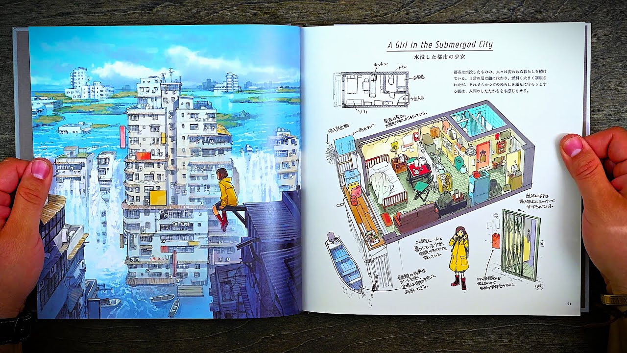 Artbook ASMR - HOUSES WITH A STORY - YOSHIDA Seiji Art Works - Flip Through, Relaxing, Page Turning
