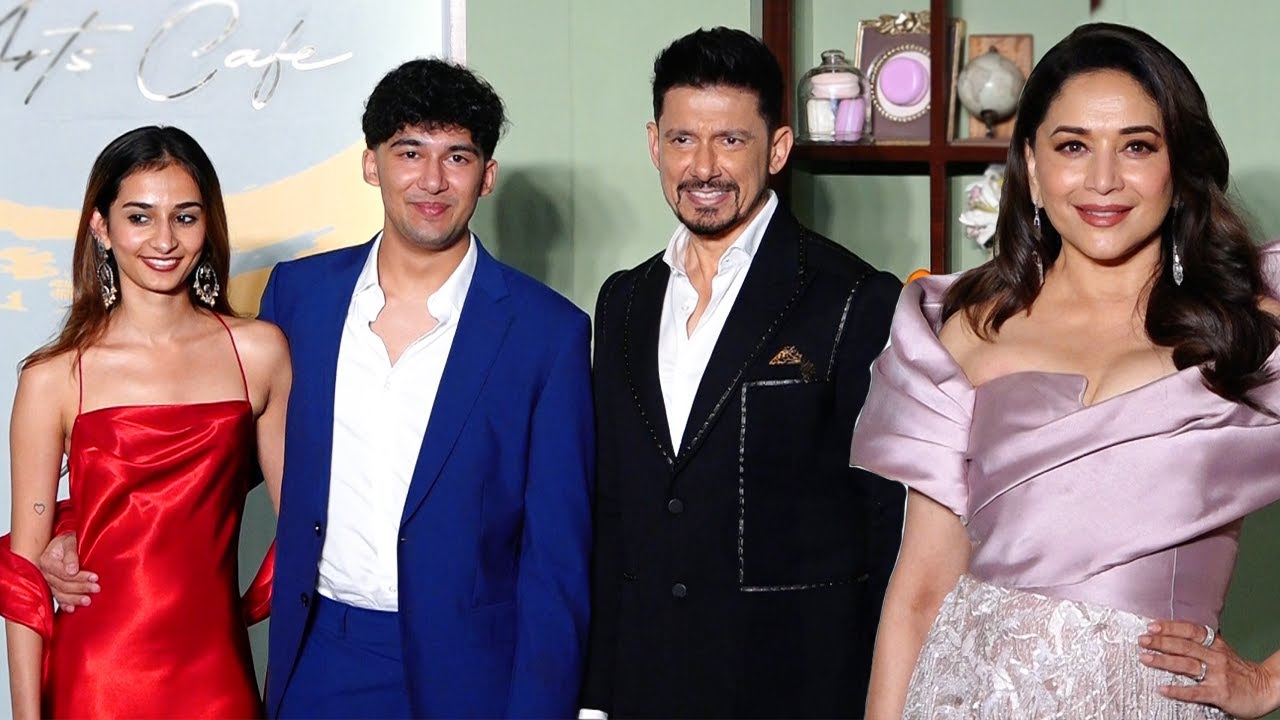 Madhuri Dixit Son Arin Nene & Husband Shriram Madhav Nene Arrive At NMACC Arts Cafe Preview Night