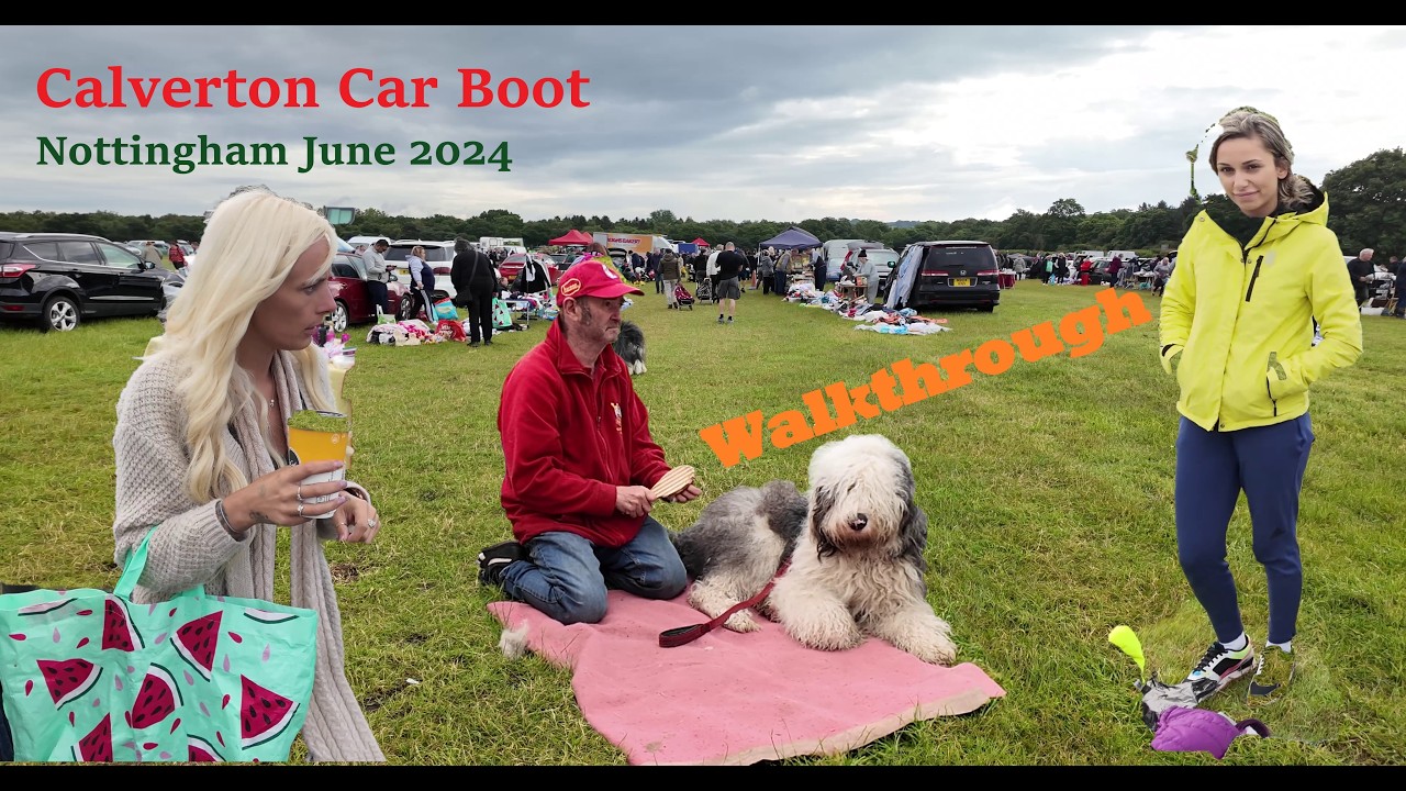 Car Boot, Calverton, Nottingham. Summer Soggy Morning June 2024.