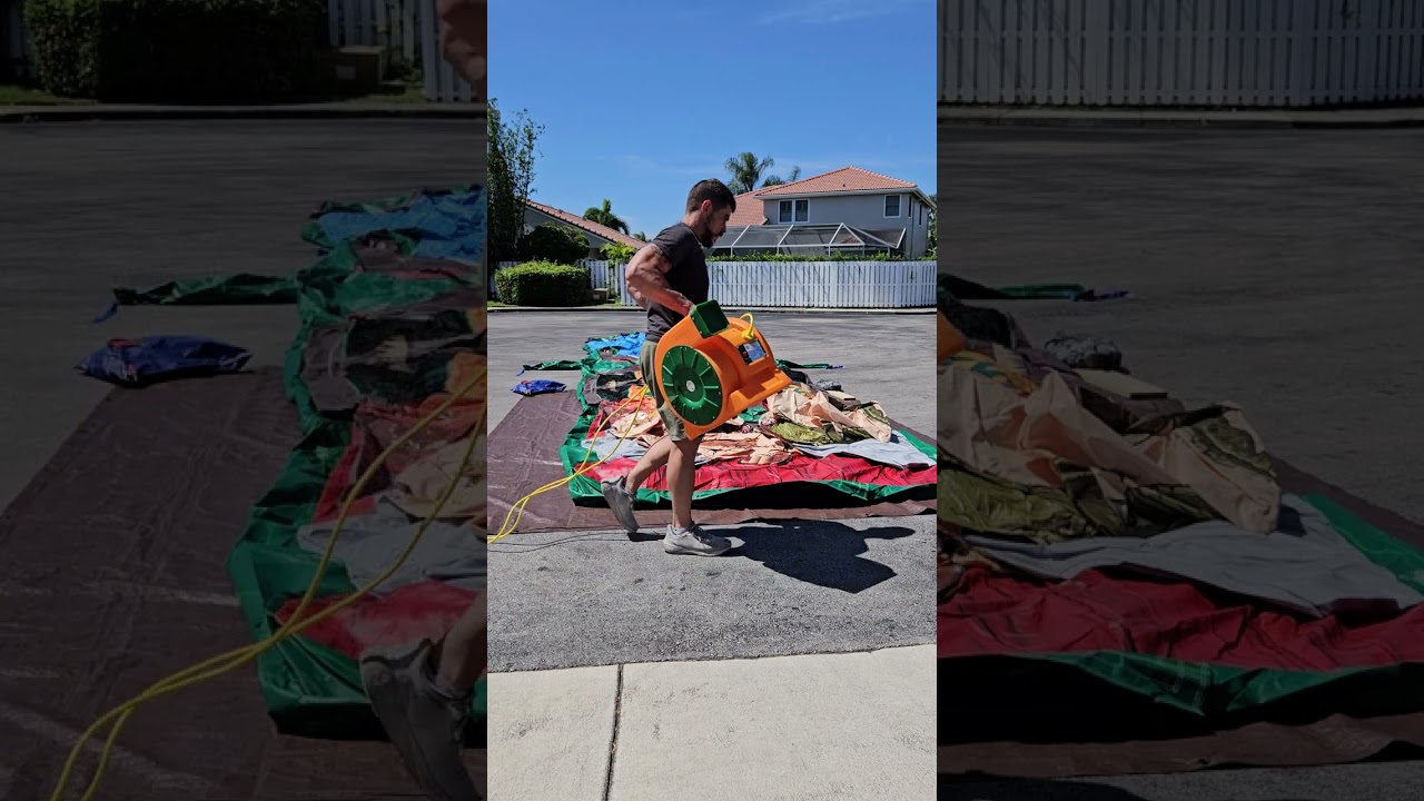 Unboxing Jurassic Adventure 40 ft Obstacle course with pool or slide!