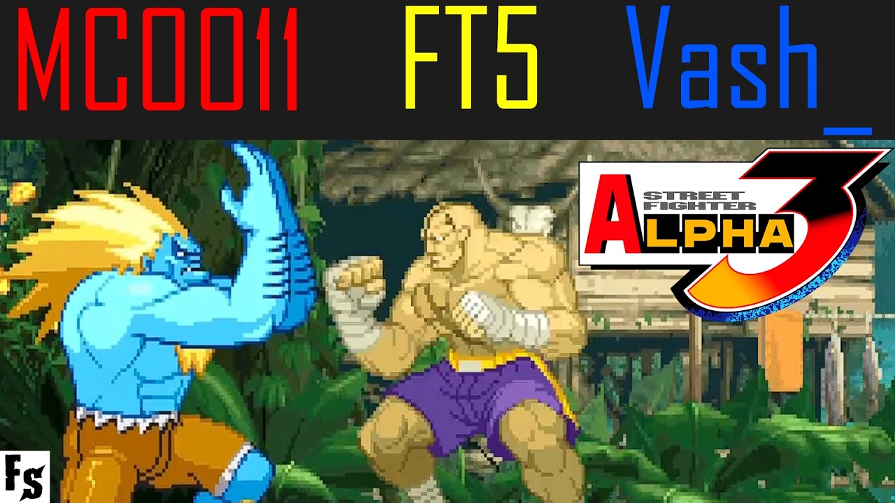 Street Fighter Alpha 3 - MC0011 [Blanka] vs Vash_ [Sagat] (Fightcade FT5)