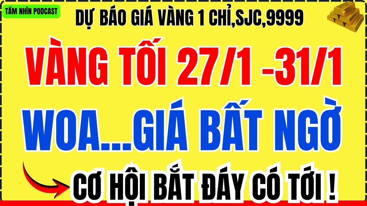 Giá Vàng Hôm Nay Tối 27/1 Đến 31/1/2027: Diễn Biến Vàng 9999 Và Các Kịch Bản Tuần