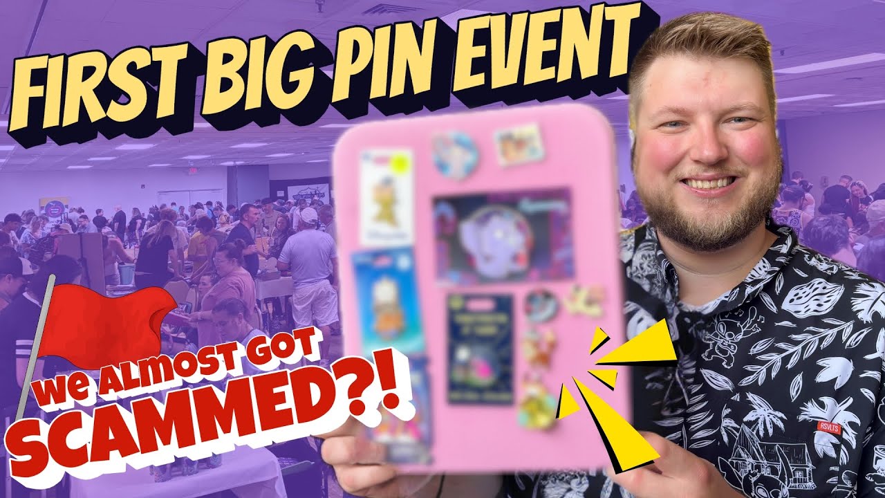 Getting SCAMMED at Our First BIG Disney Pin Event?! | Shopping Rare Disney Pins Vlog + Pin Haul