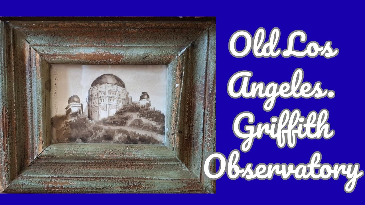 The Observatory. Los Angeles. Watercolor painting.