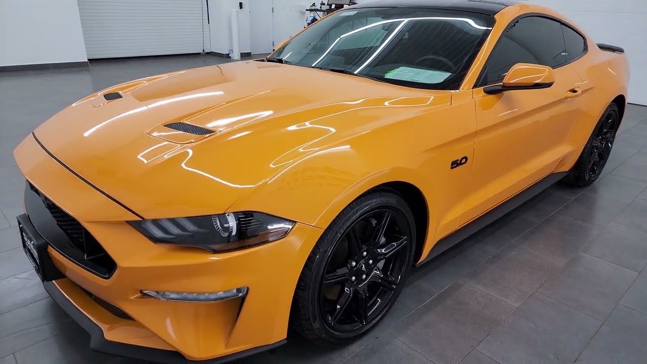 2019 FORD MUSTANG GT PREMIUM 6 SPEED ORANGE FURY TRICOAT 4K WALKAROUND 13766Z SOLD!