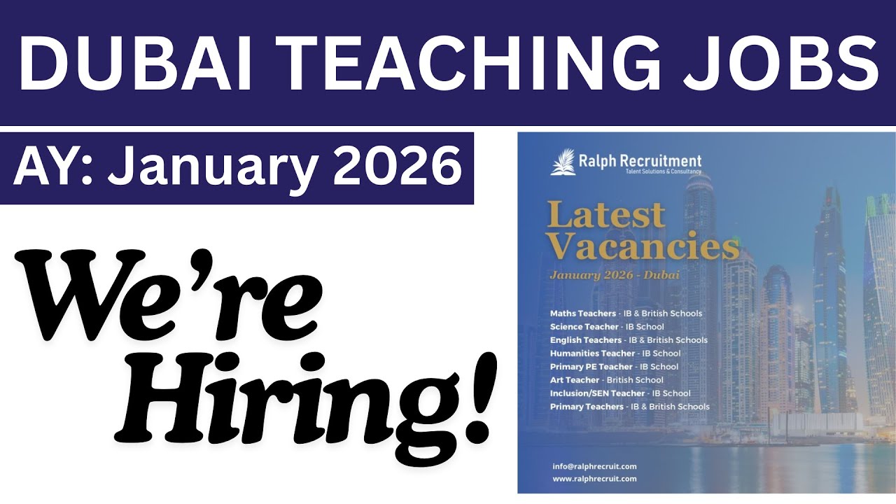 Teacher jobs in Dubai | AY January 2026