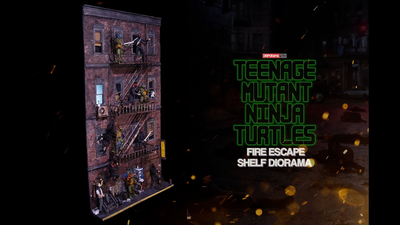 Диорама «Пожарная лестница» для NECA Teenage Mutant Ninja Turtle | Vlog192