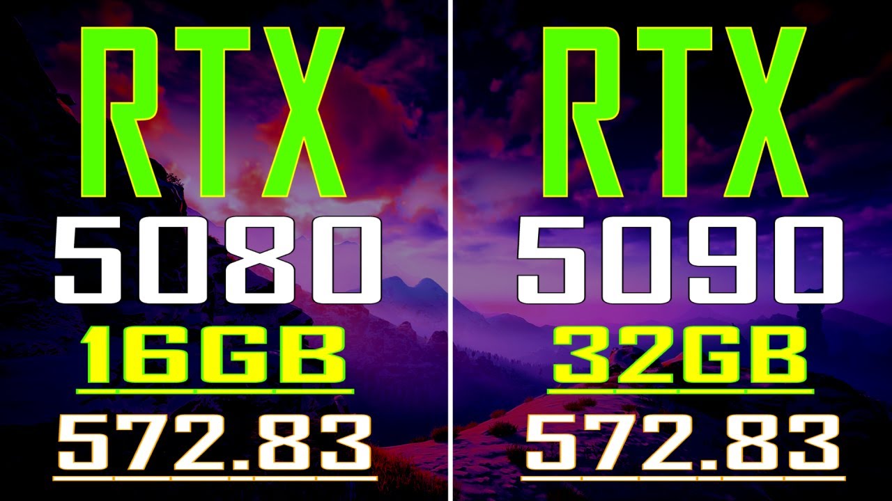 RTX 5080 vs RTX 5090 - NEW DRIVER || PC GAMES BENCHMARK TEST ||