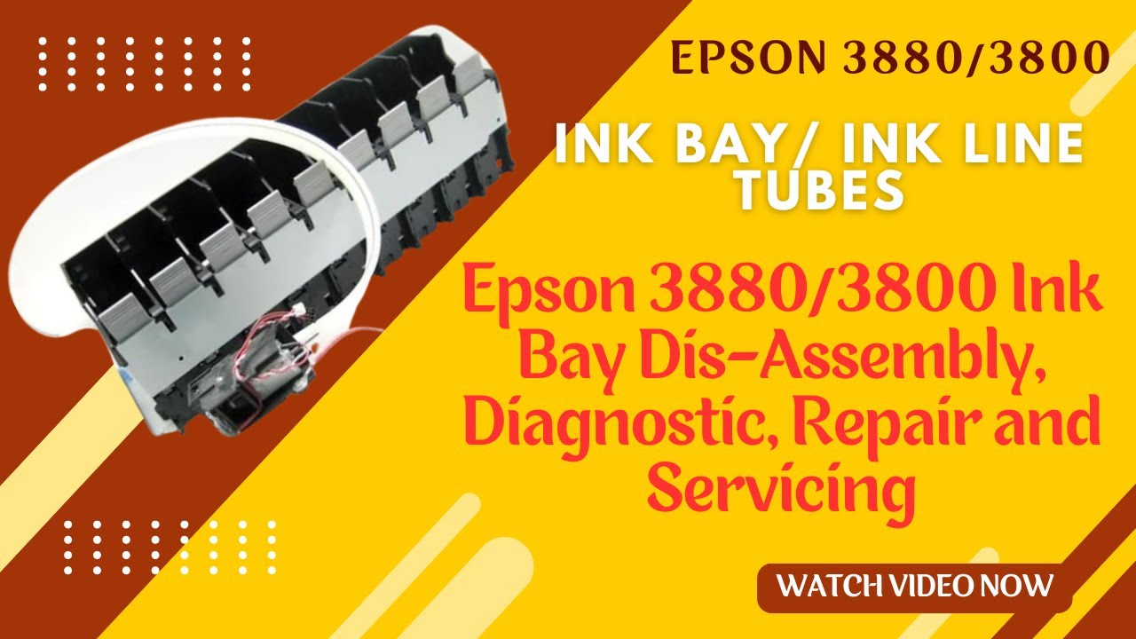 Epson 3880/3800 Ink Bay Assembly. How to Dis-assemble Repair, Maintenance and Servicing Ink Bay.