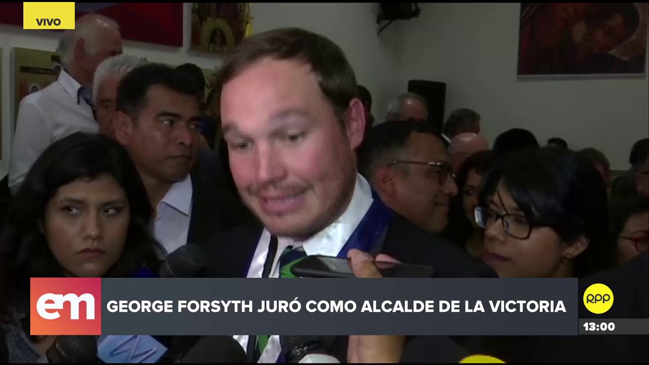 George Forsyth tras jurar como alcalde de La Victoria: “Estamos totalmente quebrados”
