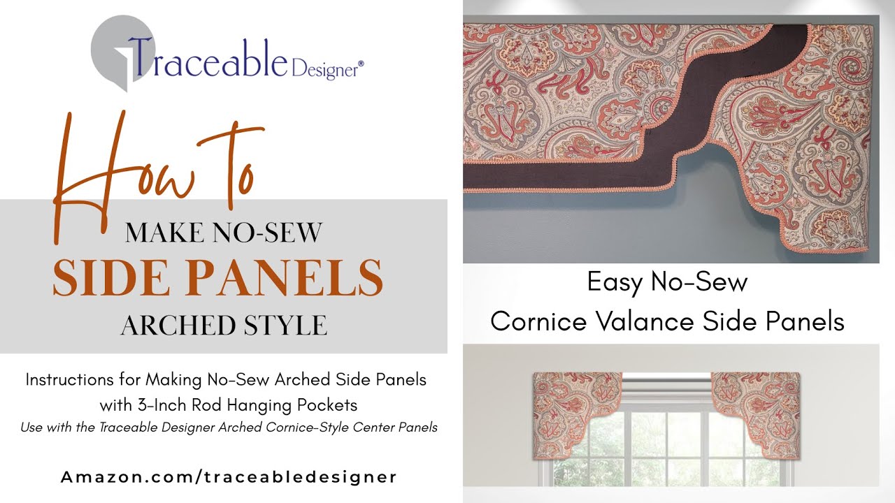How to Make No-Sew Arched Rod Pocket Side Panels | Traceable Designer 