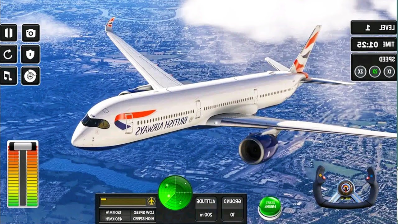 US Airplane Pilot City Flight Simulator Games Plane Boeing Emergency Landing 2025 - Android Gameplay