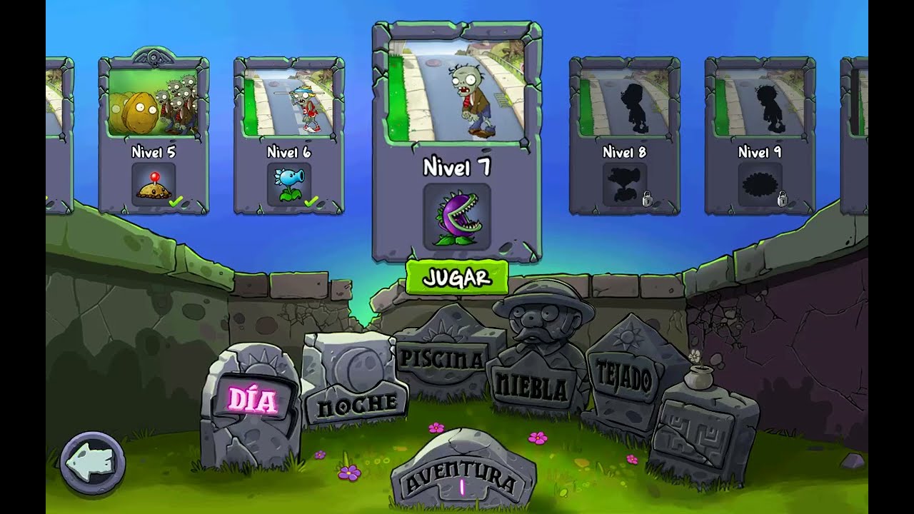 Plantas vs zombies parte 1 nivel 7