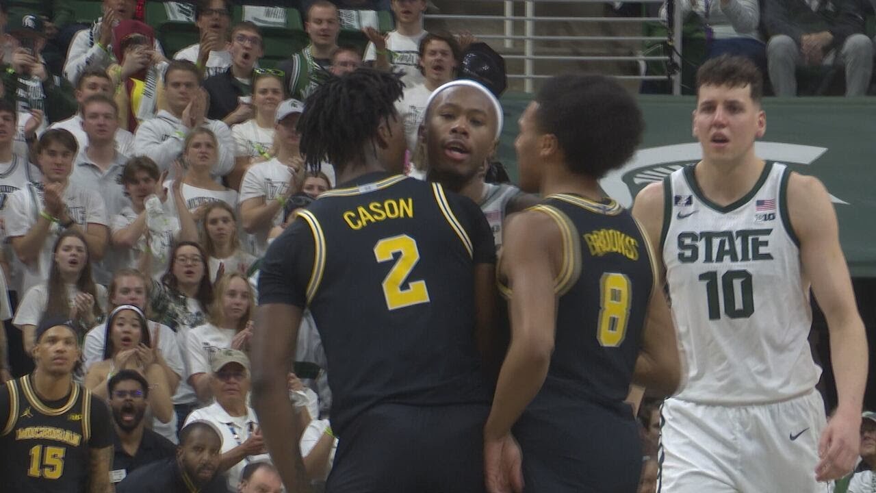 Tre Holloman, Dusty May, and Tom Izzo give their reactions to Senior Day SCUFFLE