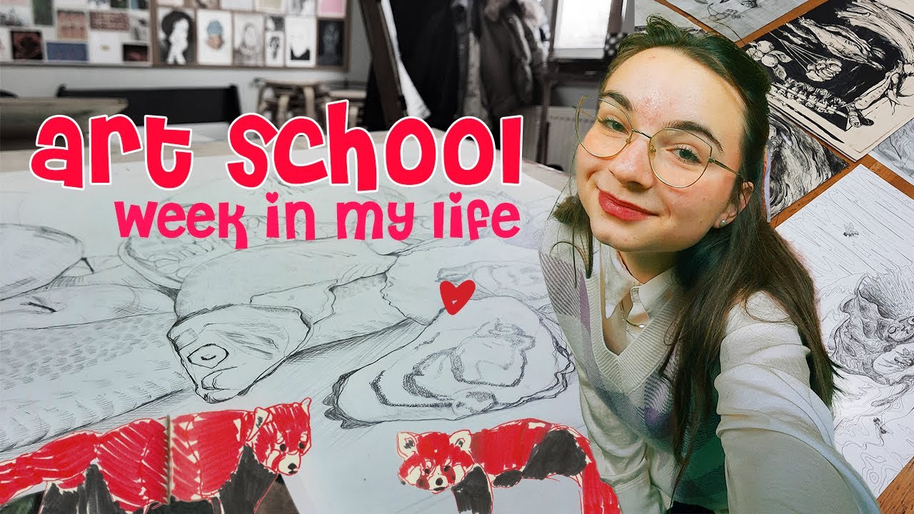 ART SCHOOL weekly vlog | lacking sleep, catching up on projects