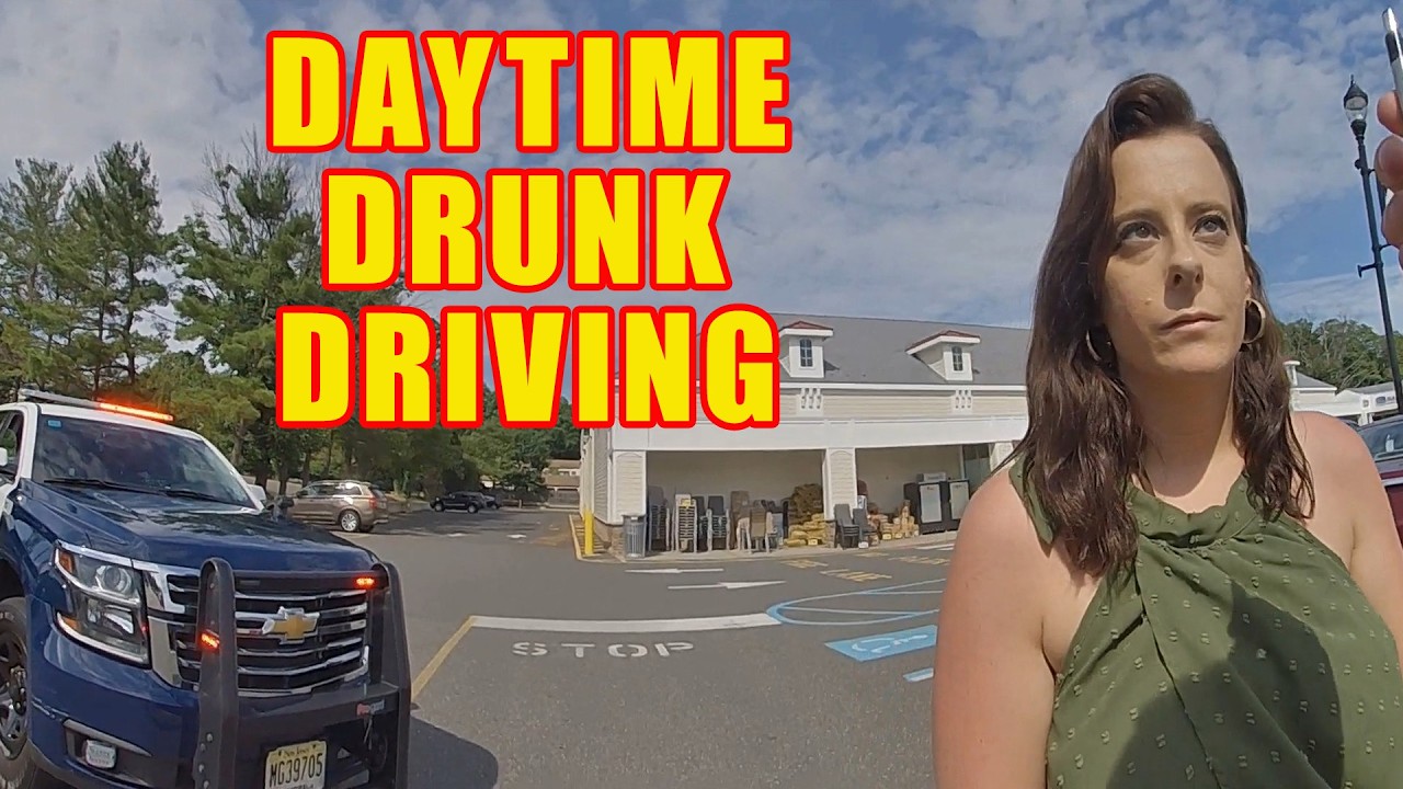 Bodycam DUI Arrest - 29-Year-Old Woman Arrested for Daytime Drunk Driving