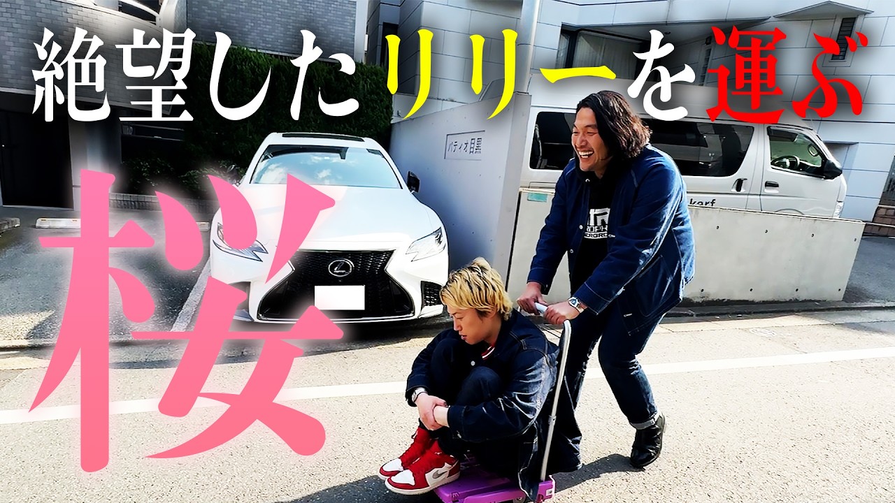 【お花見】落ち込んだ見取り図リリーを台車に乗せて満開の桜を見に【運搬】