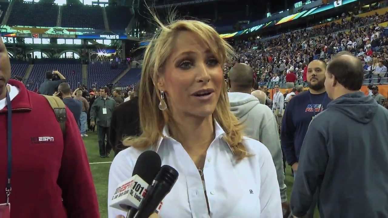 The Lovely Ines Sainz at Super Bowl 46 Media Day
