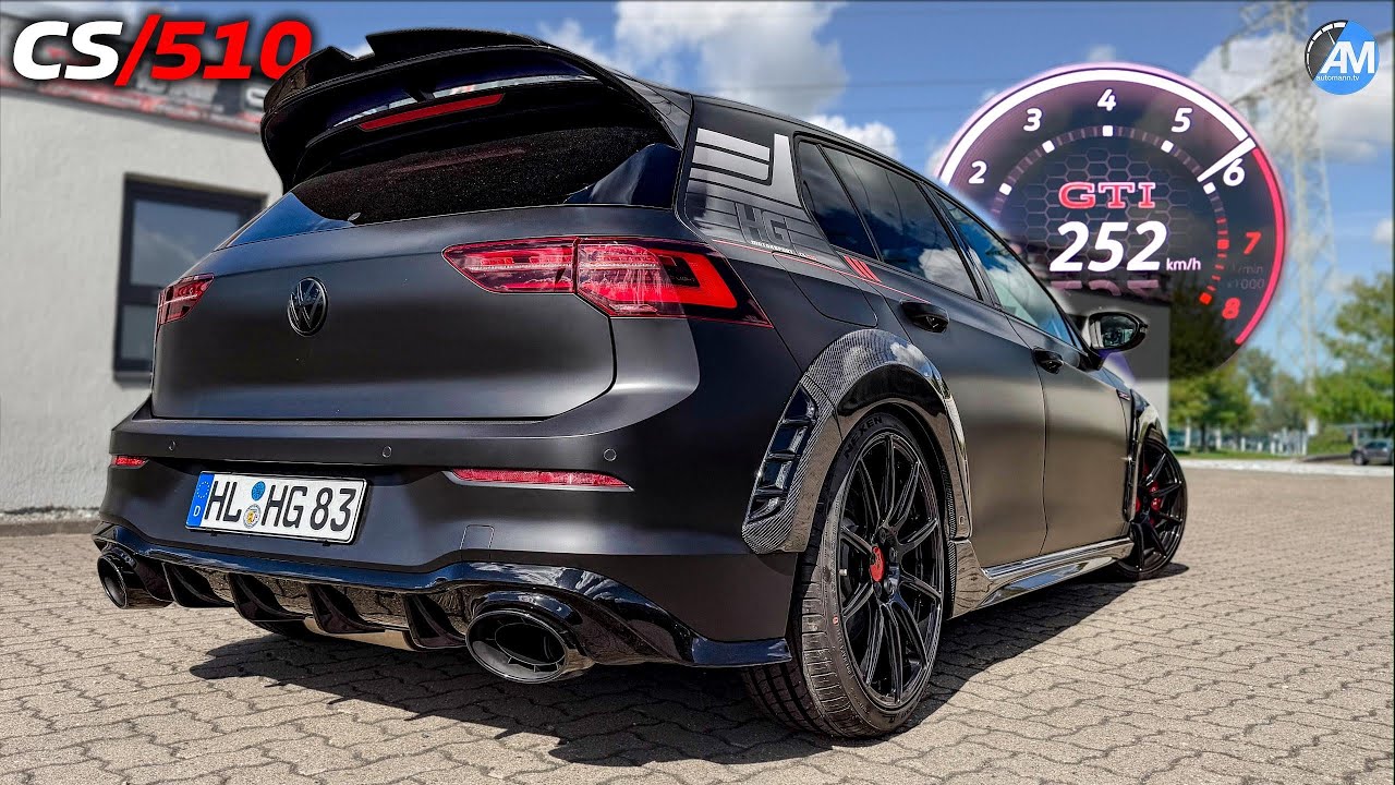 VW Golf GTI CS 510 hp🔥| crazy 100-200 km/h accelerations🏁| by Automann in 4K