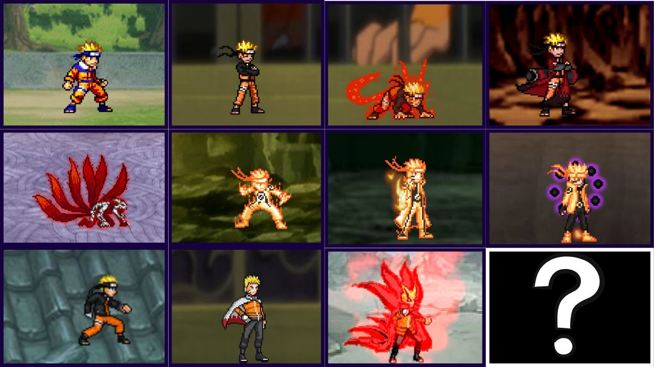 Naruto Uzumaki All Forms|Bleach vs Naruto 3.3