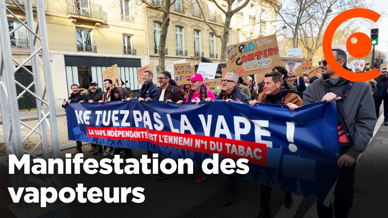 Manifestation des vapoteurs contre l'assimilation des cigarettes &eacute;lectroniques aux produits du tabac