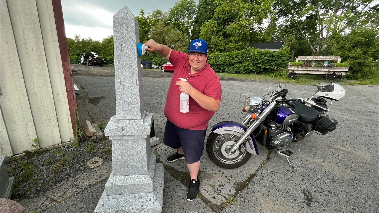 Cleaning Headstones from my Motorcycle.