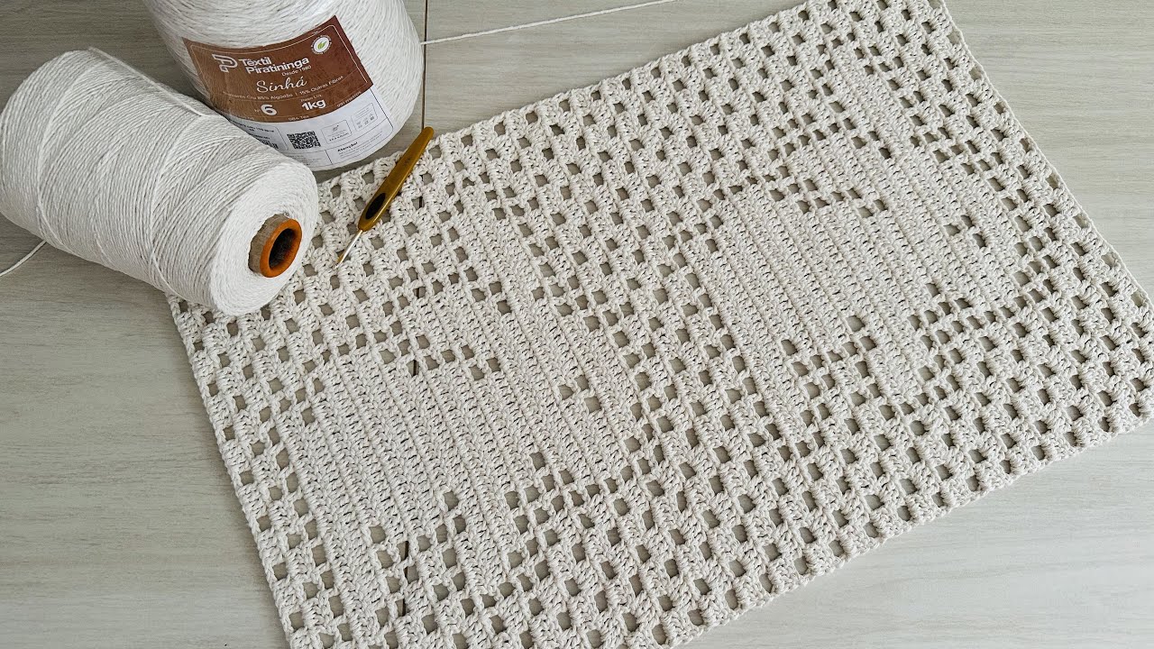Tapete de Crochê Coelinho da páscoa MUITO SIMPLES PASSO A PASSO