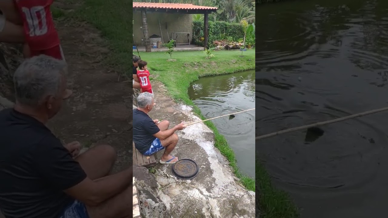 #Pescando no lago#ch&aacute;cara  condom&iacute;nio Pontal do Iva&iacute; #
