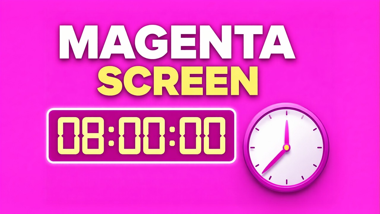 Solid Magenta Screen for 8 Hours | Relaxing Visual Background (No Sound) #ColorScreen #AmbientLight