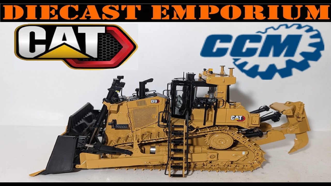 1:24 Scale CCM Caterpillar D9 Track-Type Tractor w/SU Blade & Single-Shank Ripper Unboxing & Review
