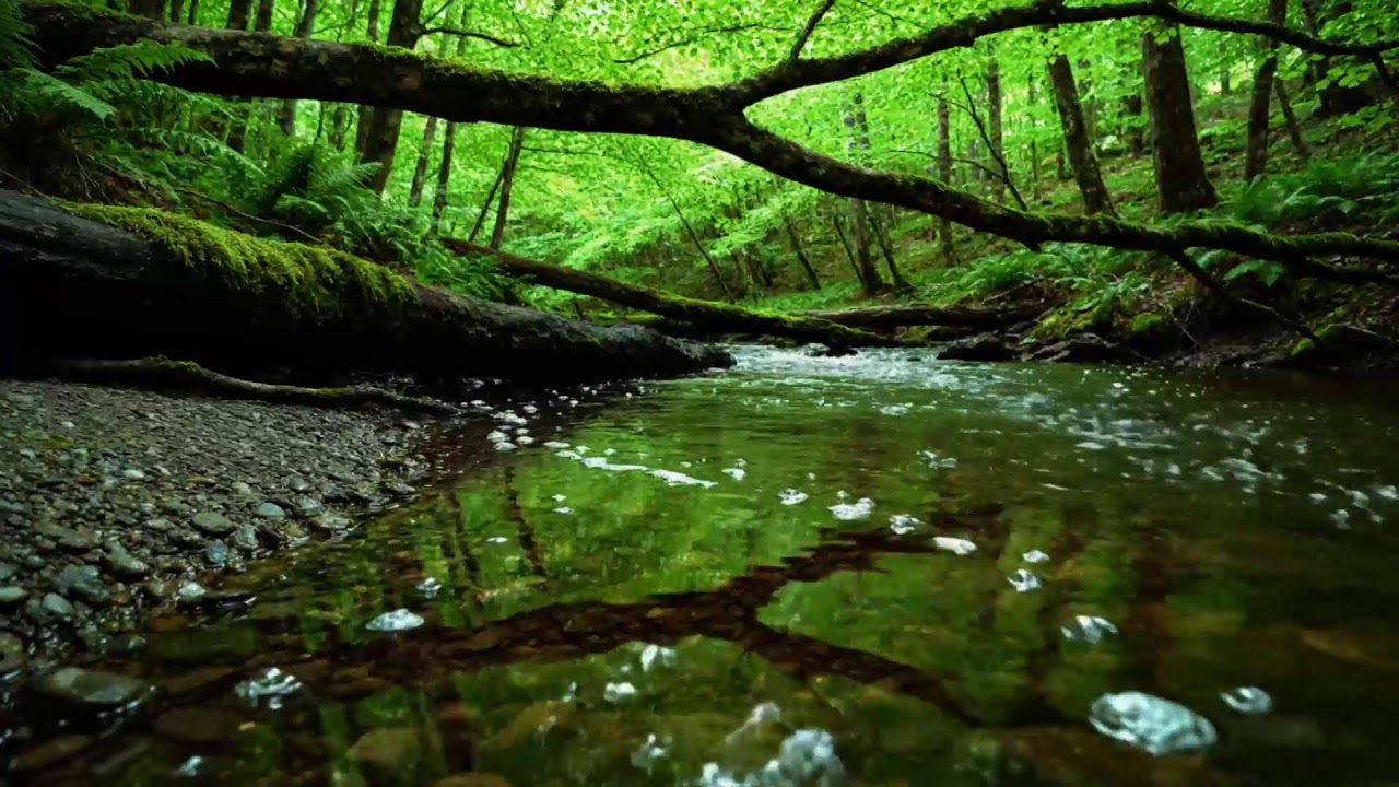 Forest Stream Sounds, Gentle Bird Song, Relaxing Nature Sounds