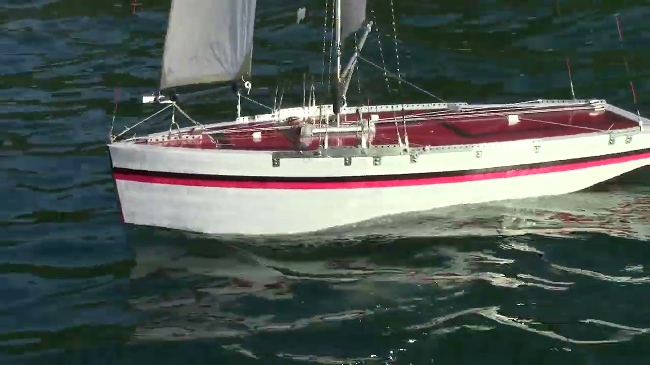 4848) How the new VAURIEN RC sails. YOUTUBE CHANNEL: GIOVANNI TRIGOLO RC MODEL SAILBOAT BUILDER.