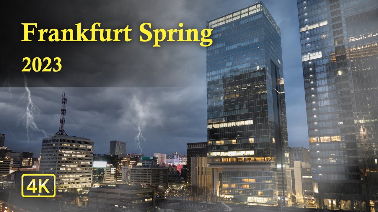 Frankfurt Germany 🇩🇪 Heavy Rain Walk Alter Oper 4K 60fps Walking Tour