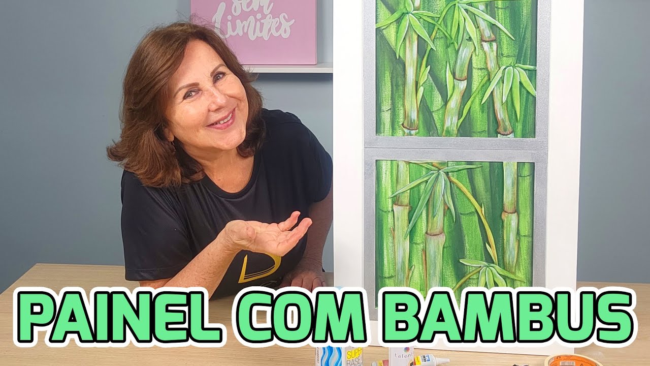 Pintei um Painel com Janelas e Bambus