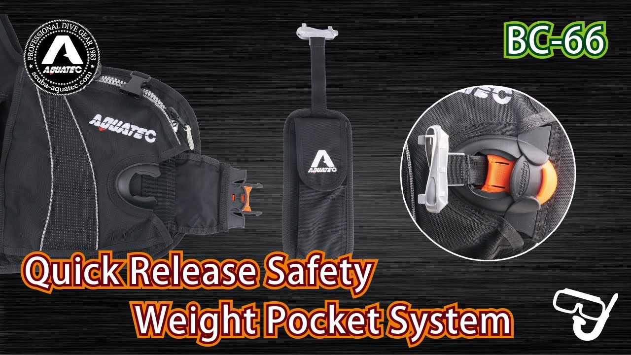 【Scuba-Aquatec Diving Gear 】Quick Release Safety Weight Pocket System Tutorial & Installation Guide