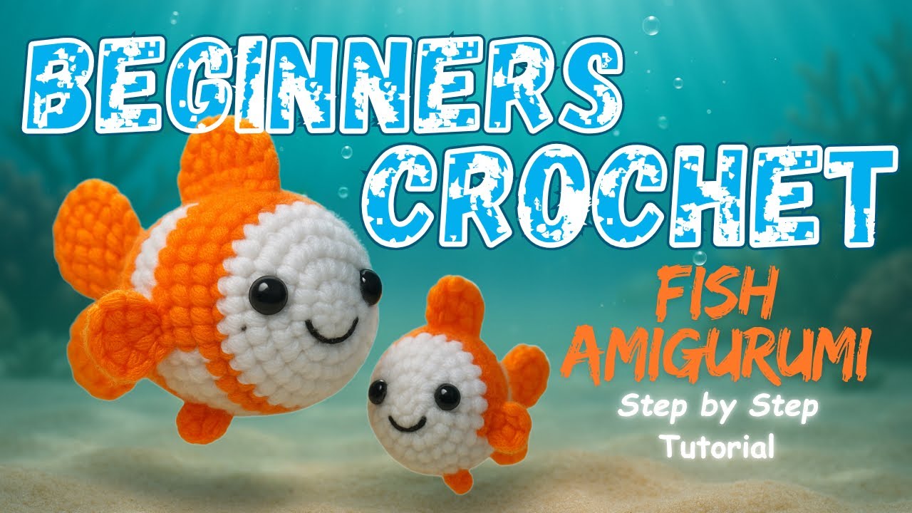 🐠 Easy Crochet Fish Amigurumi for Beginners | Step-by-Step Tutorial (No Sewing Needed!)