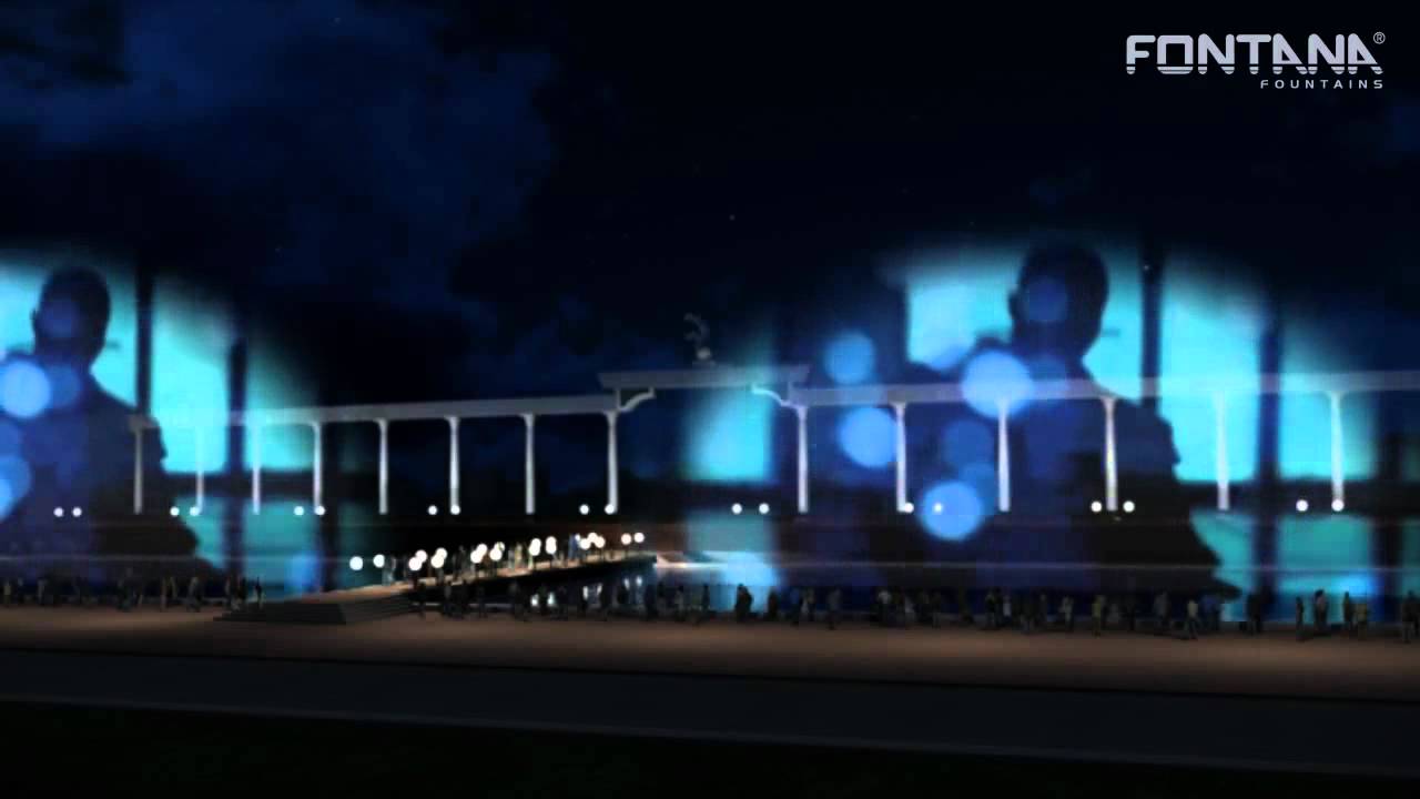 The WaterScreen Laser & Video Projection
